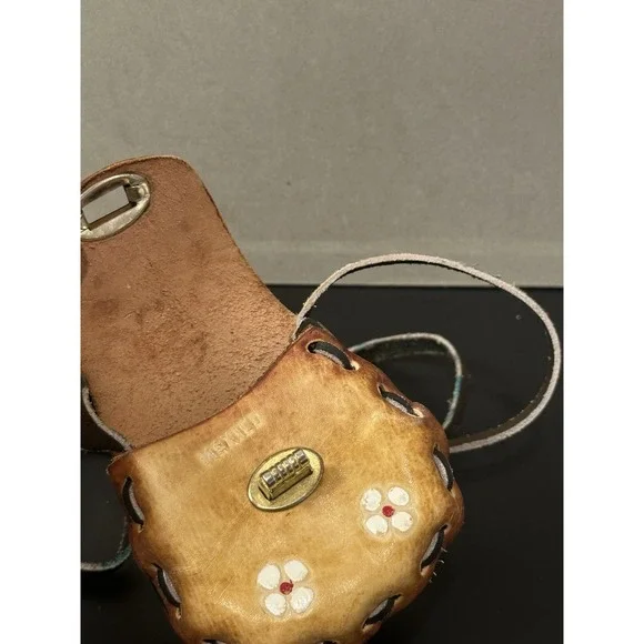 Vintage Mexican Folk Art Leather‎ Mini Crossbody Bag - Picture 7 of 7